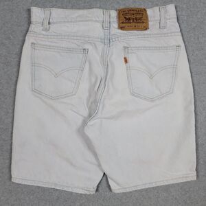 Vintage Levi's 505 Orange Tab Denim Shorts Men's Light Wash 90s Made in USA Vtg